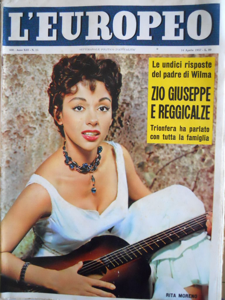 L EUROPEO magazine side cover Issue 15 14 April 1957