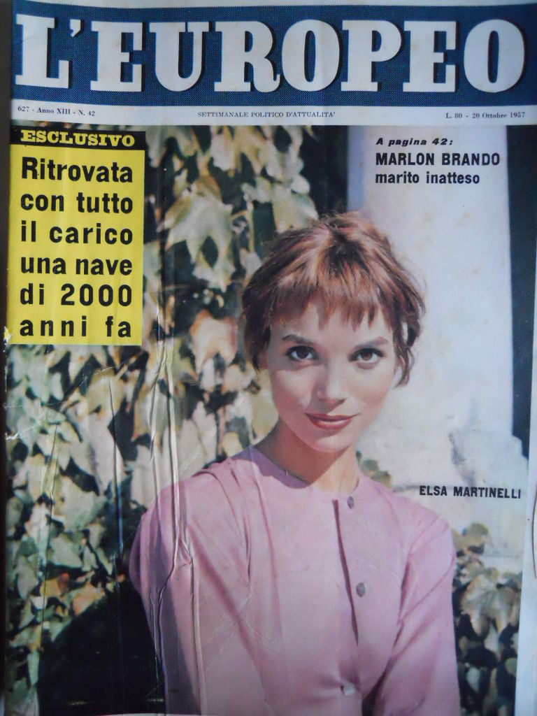L EUROPEO magazine side cover Issue 42 20 October 1957