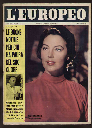 L EUROPEO magazine side cover Issue 9 2 March 1958