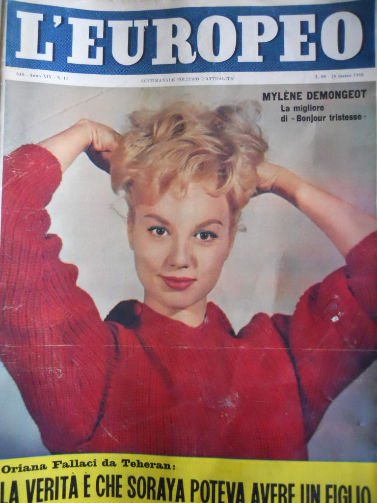 L EUROPEO magazine side cover Issue 11 16 March 1958