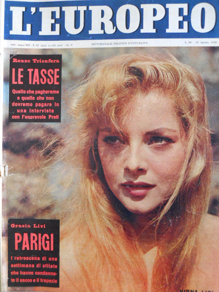 L EUROPEO magazine side cover Issue 32 10 August 1958