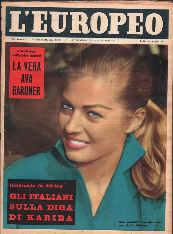 L EUROPEO magazine side cover Issue 19 10 May 1959