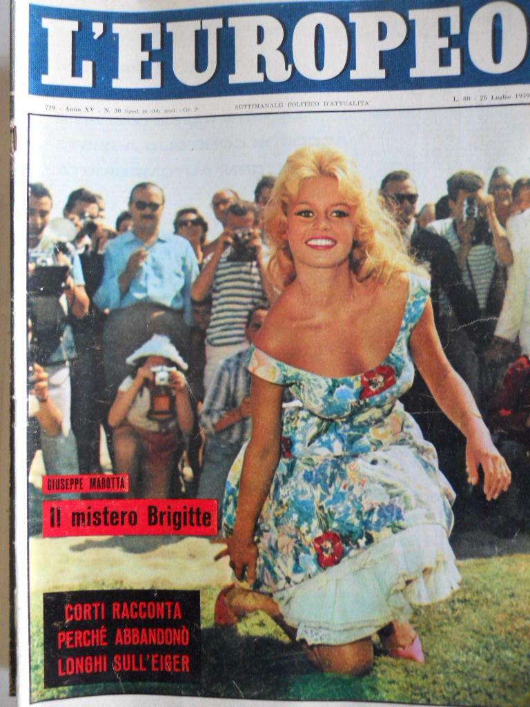 L EUROPEO magazine side cover Issue 30 26 July 1959
