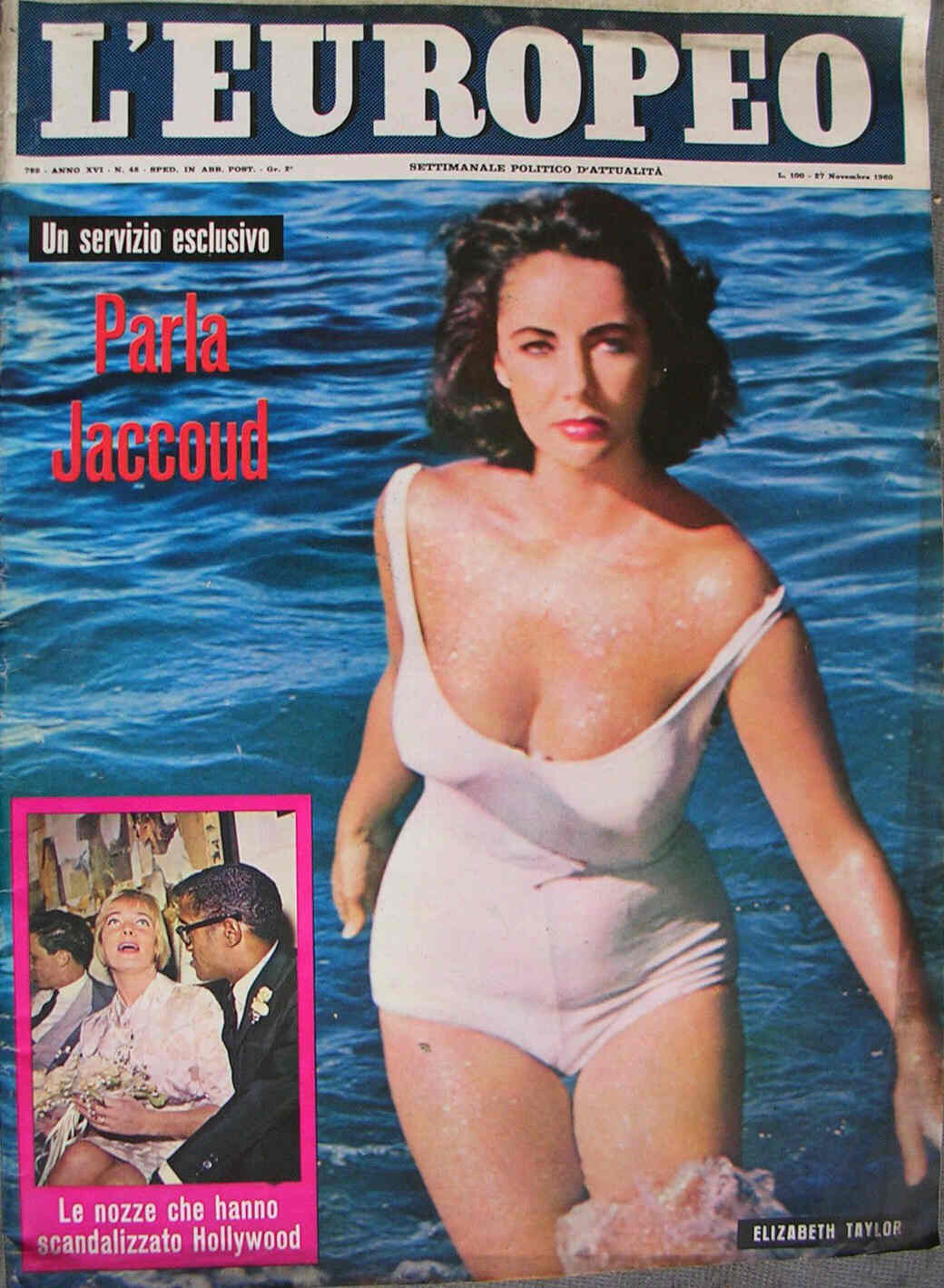 L EUROPEO magazine side cover Issue 48 27 November 1960