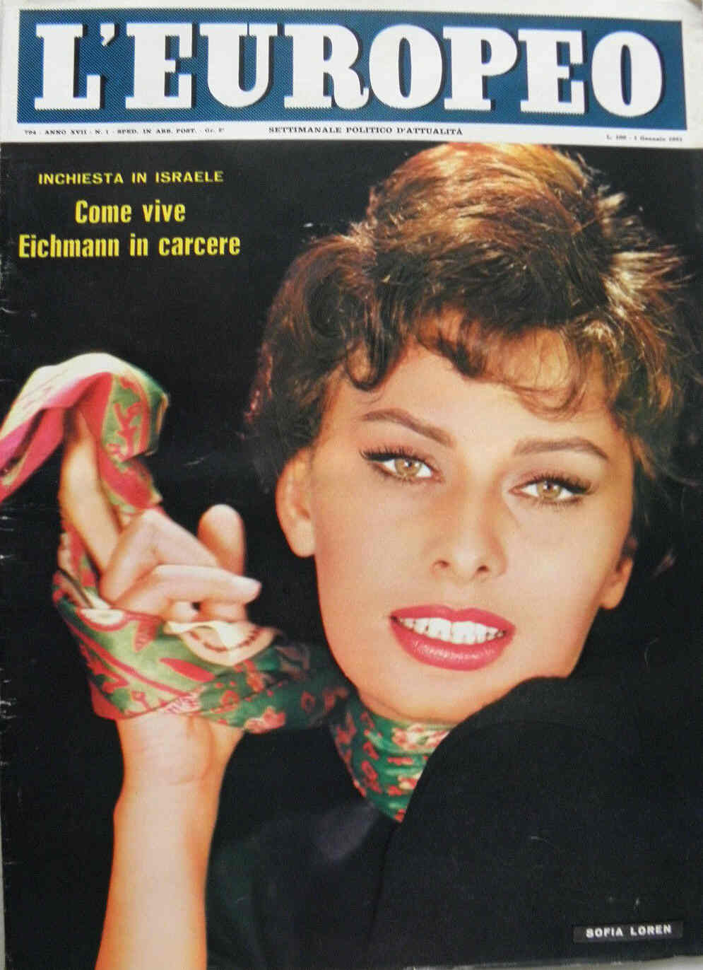 L EUROPEO magazine side cover Issue 1 1 January 1961