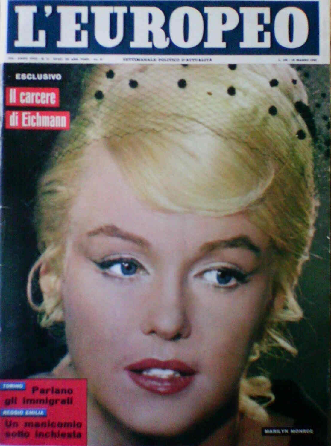 L EUROPEO magazine side cover Issue 11 12 March 1961