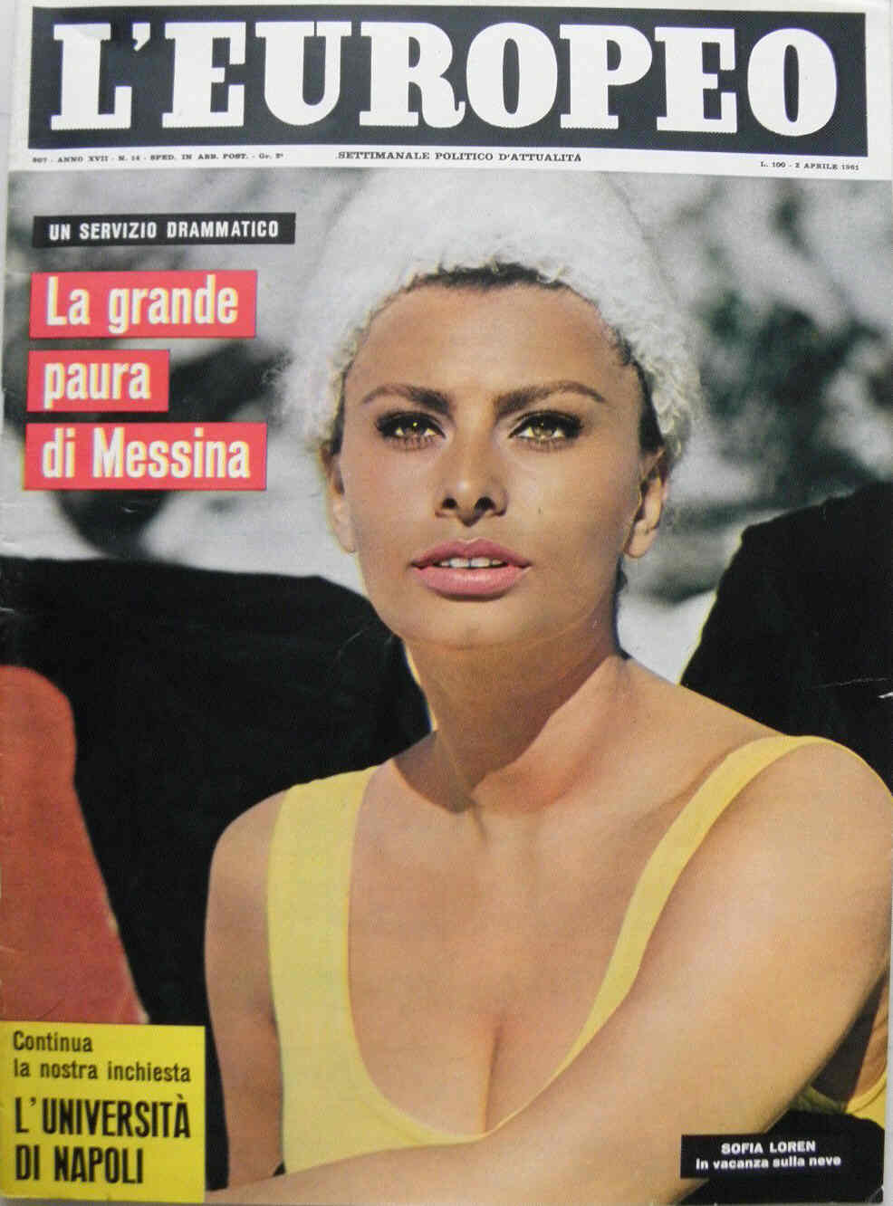 L EUROPEO magazine side cover Issue 14 2 April 1961