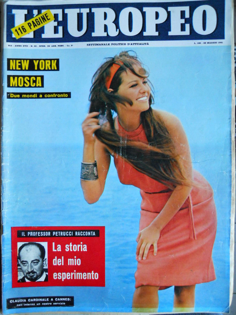 L EUROPEO magazine side cover Issue 22 25 May 1961