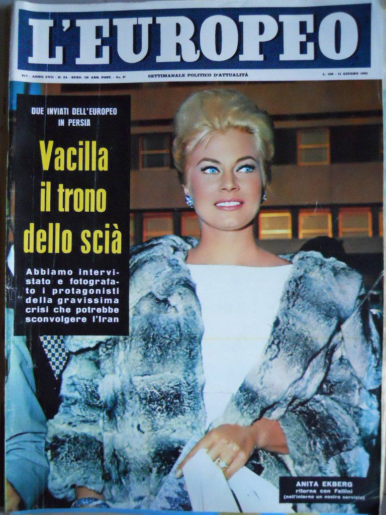 L EUROPEO magazine side cover Issue 24 25 June 1961