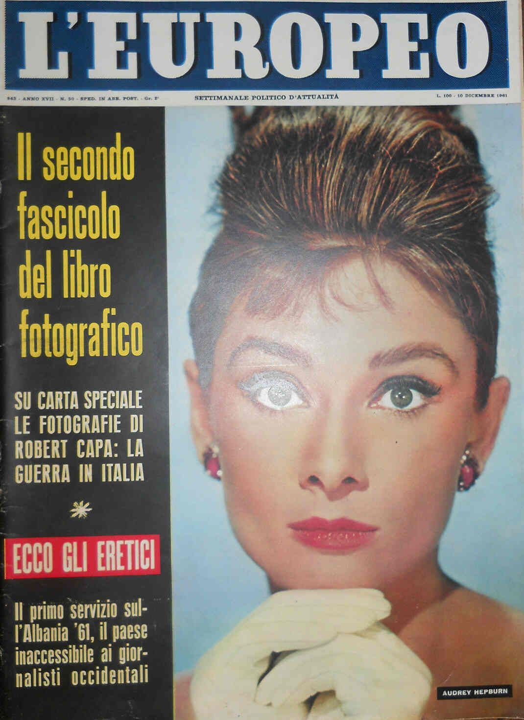L EUROPEO magazine side cover Issue 50 10 December 1961