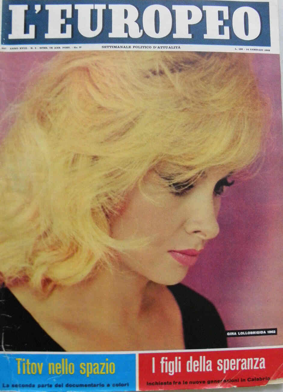 L EUROPEO magazine side cover Issue 2 14 January 1962