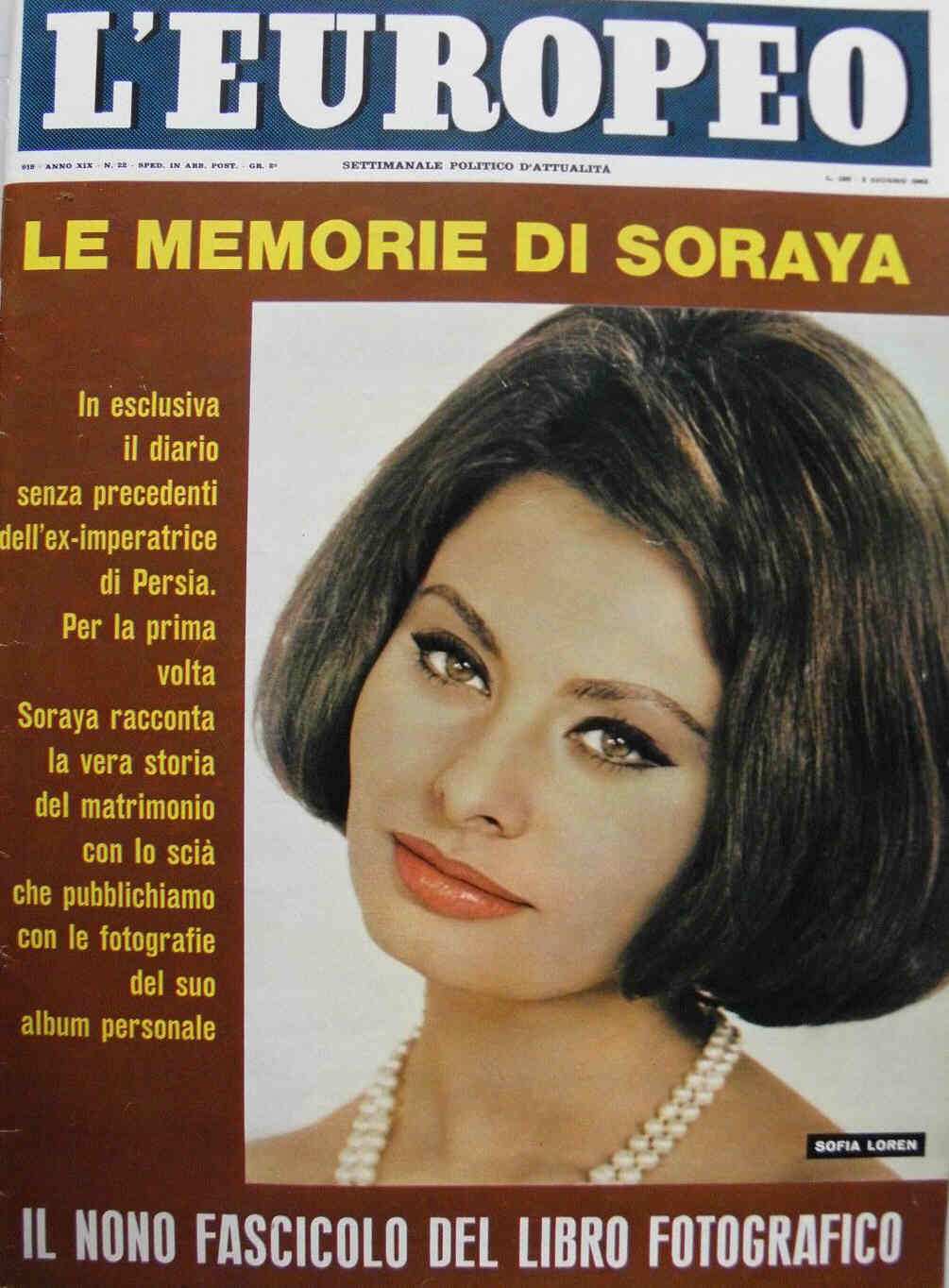 L EUROPEO magazine side cover Issue 22 2 June 1962