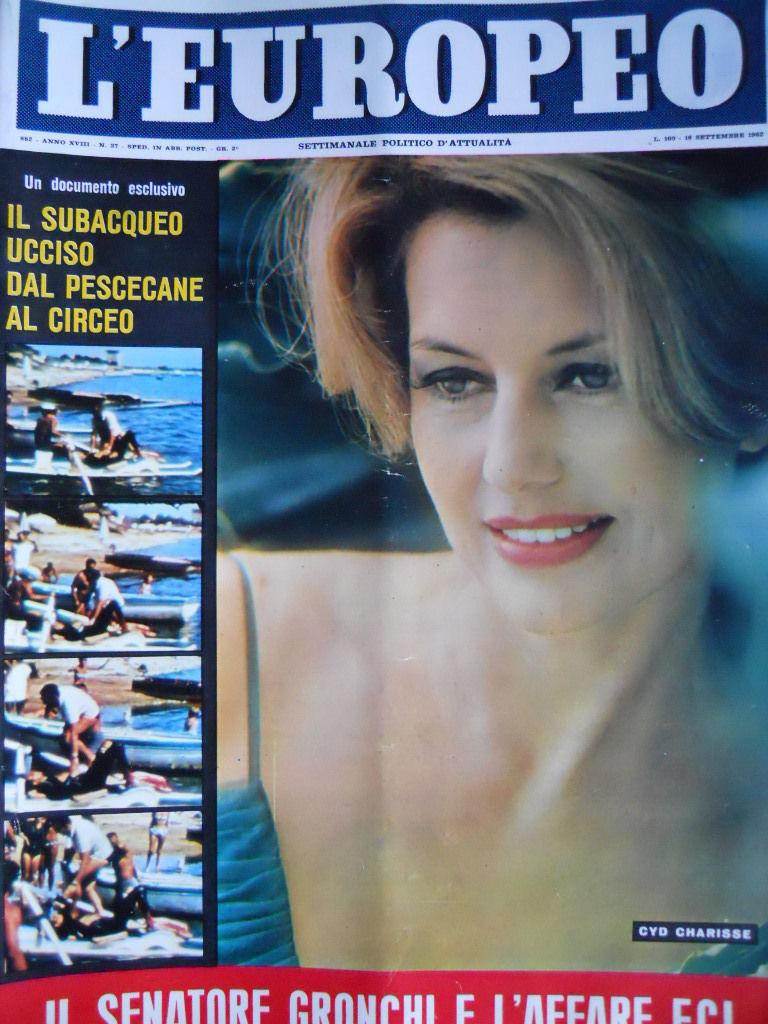 L EUROPEO magazine side cover Issue 37 19 September 1962