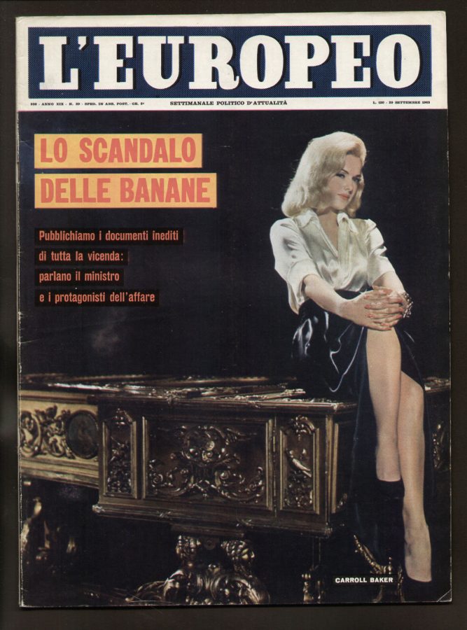 L EUROPEO magazine side cover Issue 39 29 September 1963