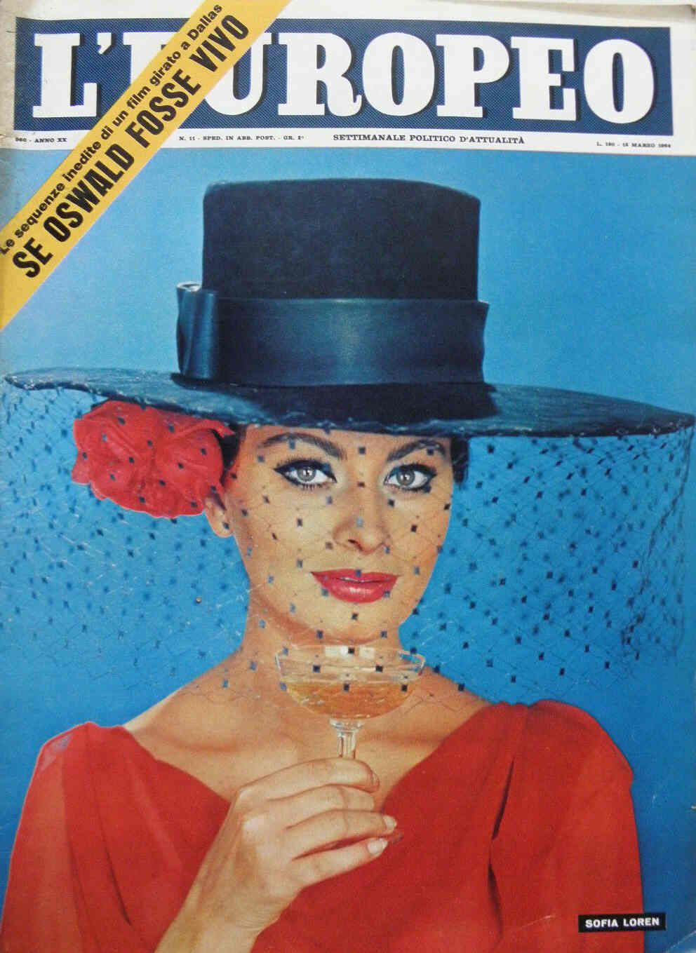 L EUROPEO magazine side cover Issue 11 15 March 1964