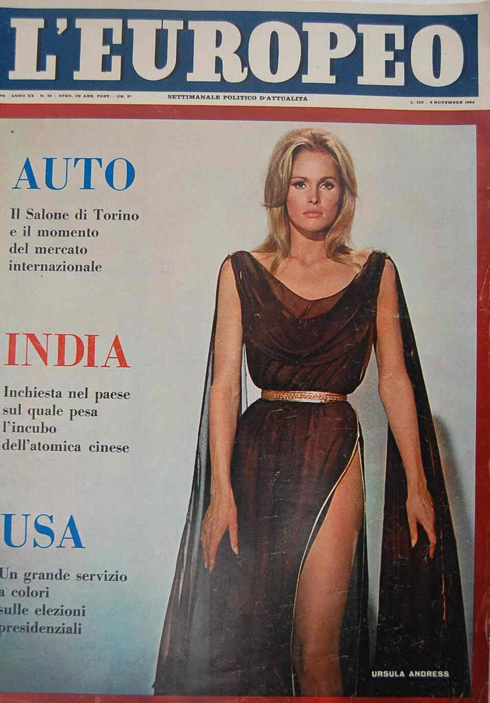 L EUROPEO magazine side cover Issue 45 5 November 1964