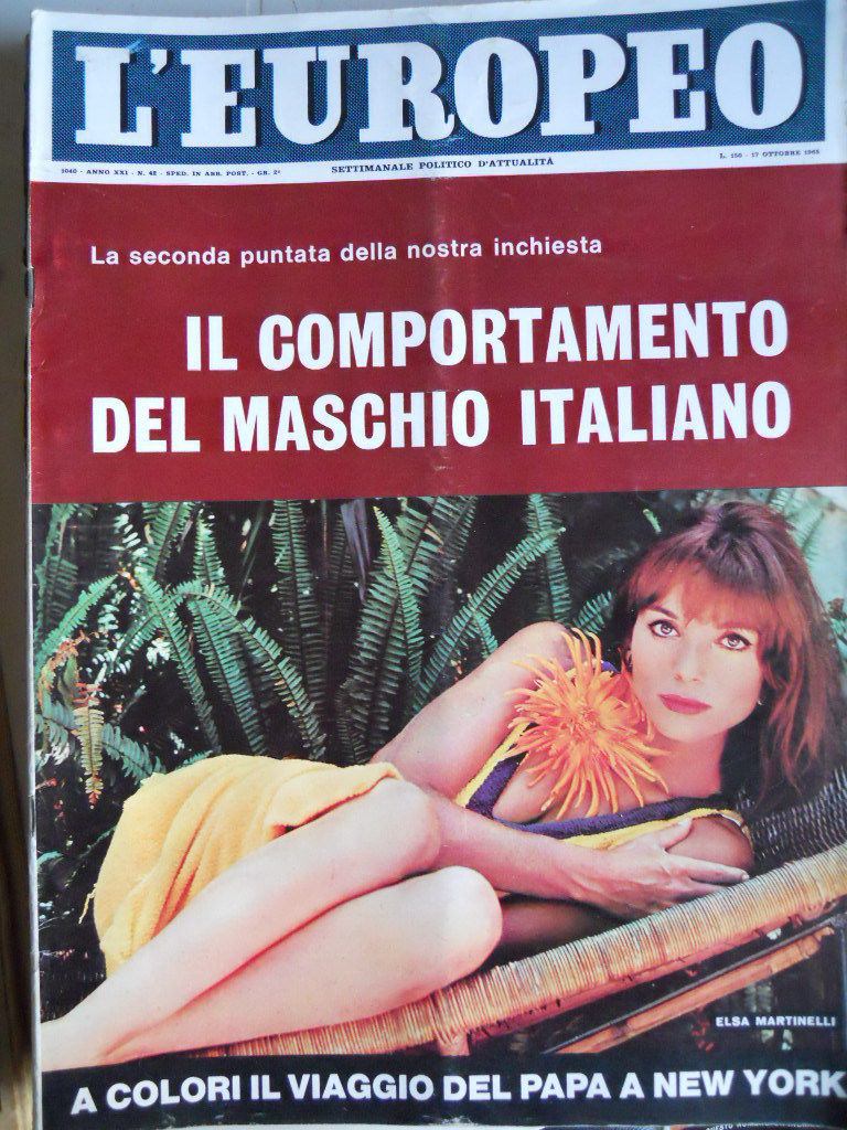 L EUROPEO magazine side cover Issue 42 17 October 1965