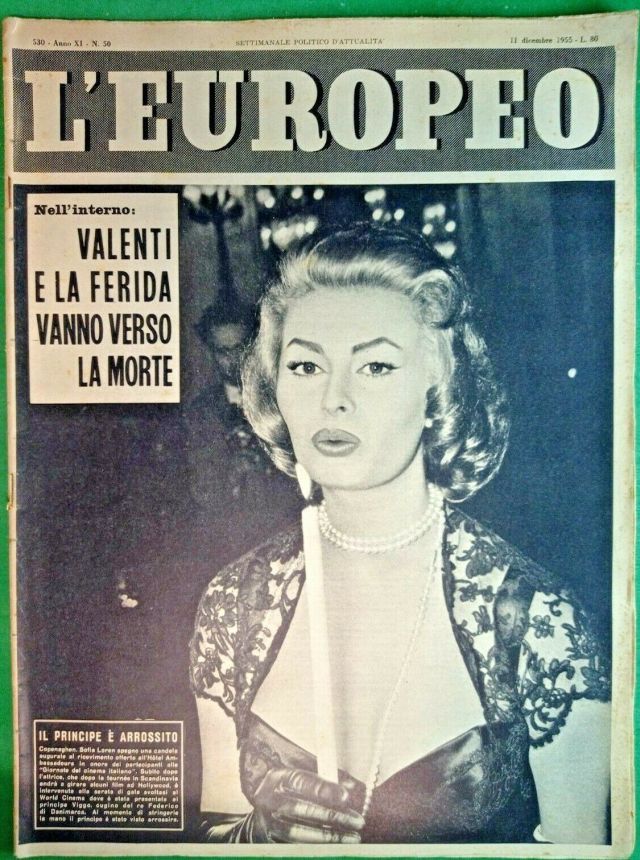 L EUROPEO magazine side cover Issue 50 11 December 1955