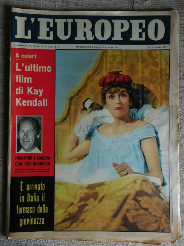 L EUROPEO magazine side cover Issue 42 18 October 1959