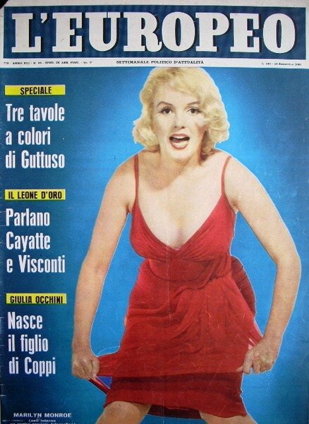L EUROPEO magazine side cover Issue 38 18 September 1960