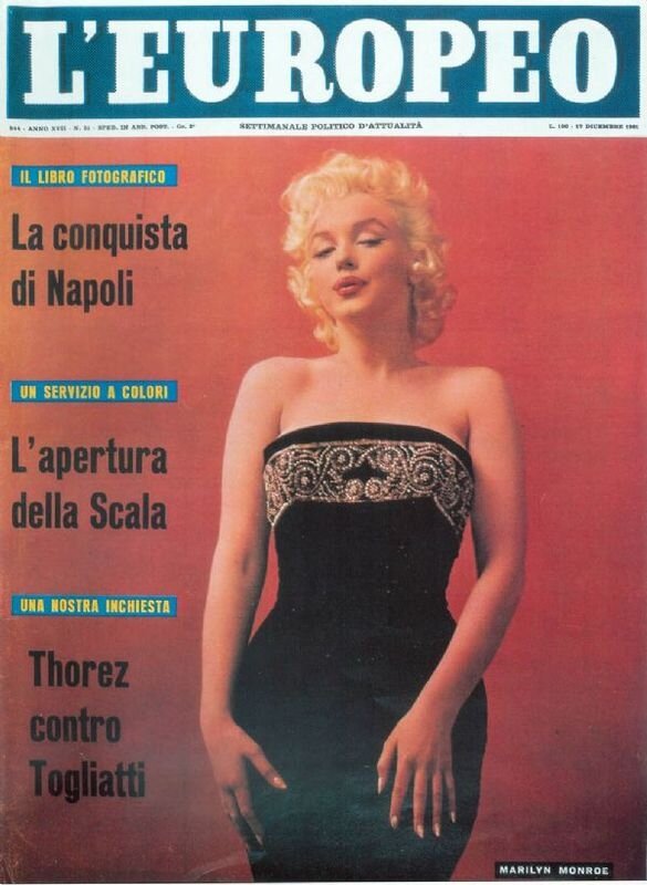 L EUROPEO magazine side cover Issue 51 18 December 1960