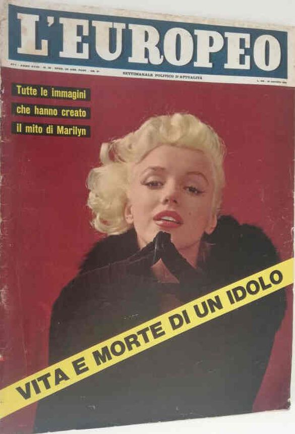 L EUROPEO magazine side cover Issue 32 12 August 1962