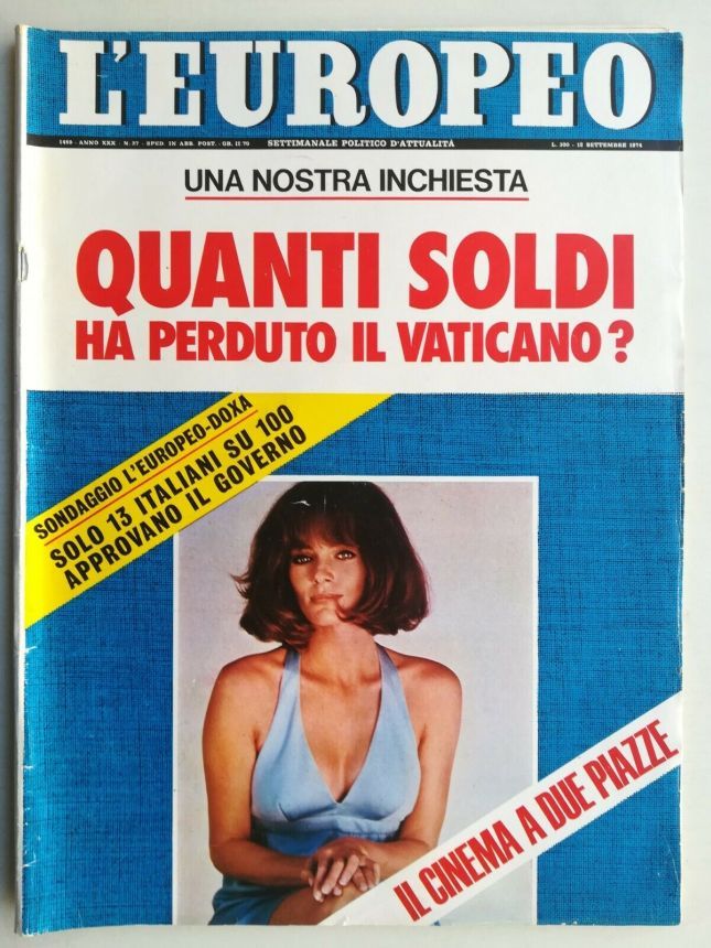 L EUROPEO magazine side cover Issue 37 12 September 1974