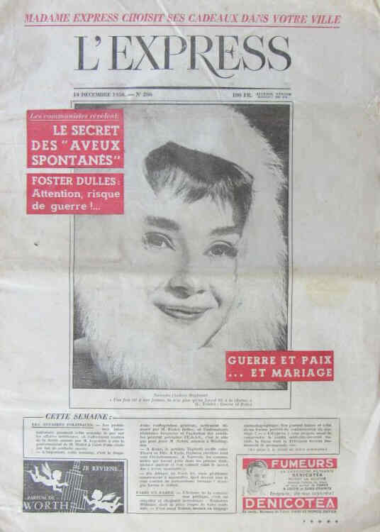 L EXPRESS magazine side cover Issue 286 14 December 1956