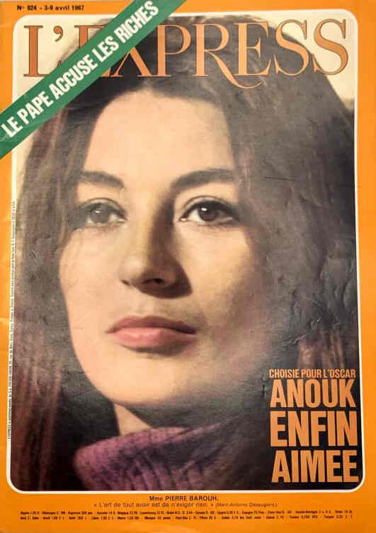 L EXPRESS magazine side cover Issue 824 3 April 1967