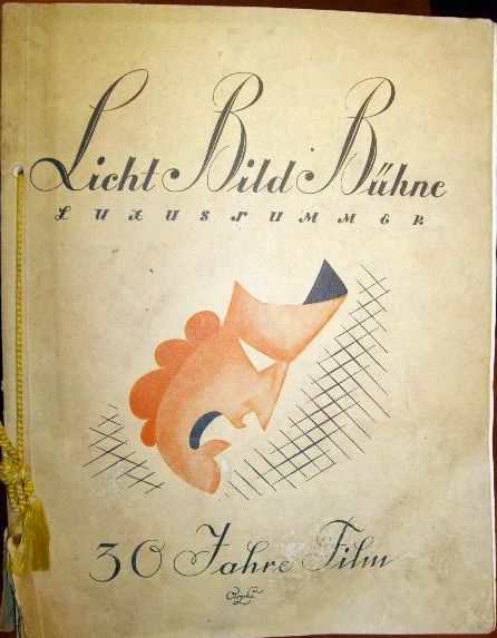 LICHTBILD-BUHNE (LBB) magazine side cover  1924