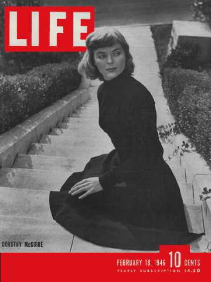 LIFE magazine side cover 18 February 1946