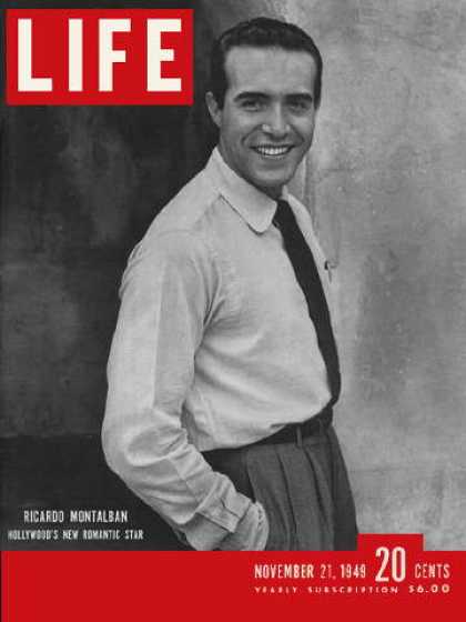 LIFE magazine side cover 21 November 1949