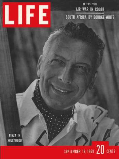 LIFE magazine side cover 18 September 1950