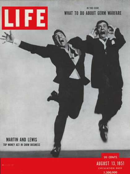 LIFE magazine side cover 13 August 1951