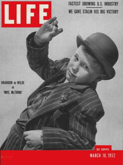 LIFE magazine side cover 10 March 1952