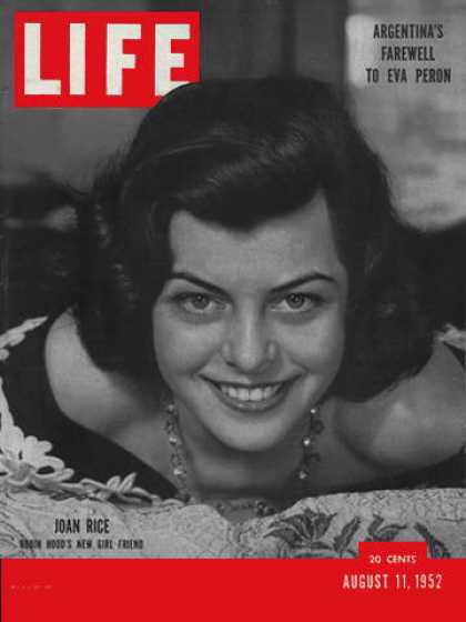 LIFE magazine side cover 11 August 1952