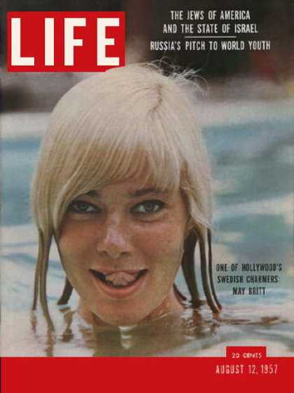 LIFE magazine side cover 12 August 1957