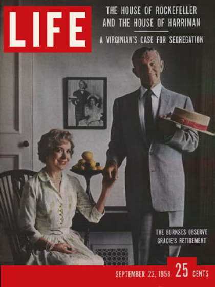 LIFE magazine side cover 22 September 1958