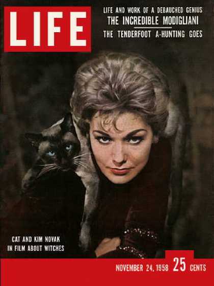 LIFE magazine side cover 24 November 1958