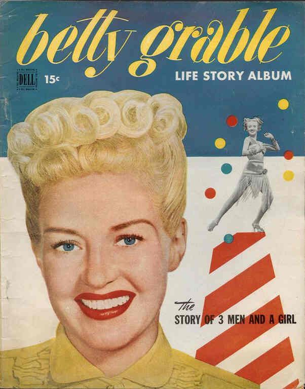 LIFE STORY (Dell) magazine side cover  Betty Grable  1949