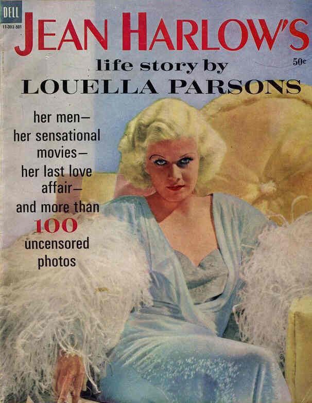 LIFE STORY (Dell) magazine side cover  Jean Harlow  1964