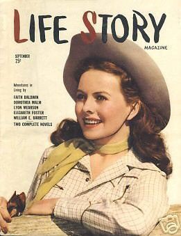 LIFE STORY (Dell) magazine side cover September 1944