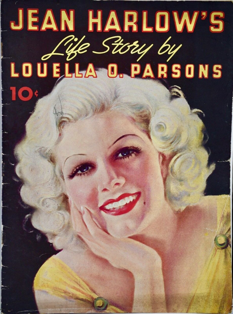 LIFE STORY (Dell) magazine side cover  Jean Harlow  1937