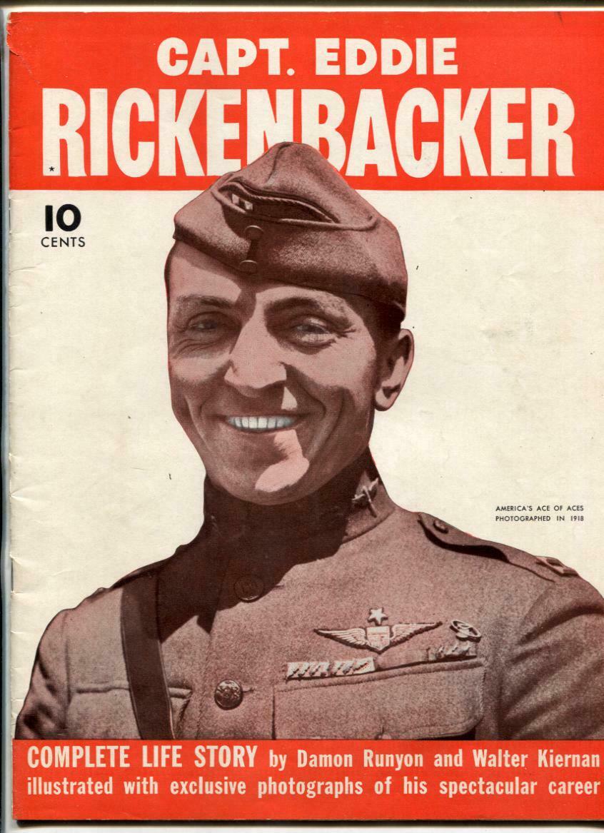 LIFE STORY (Dell) magazine side cover  Eddie Rickenbacker   1942