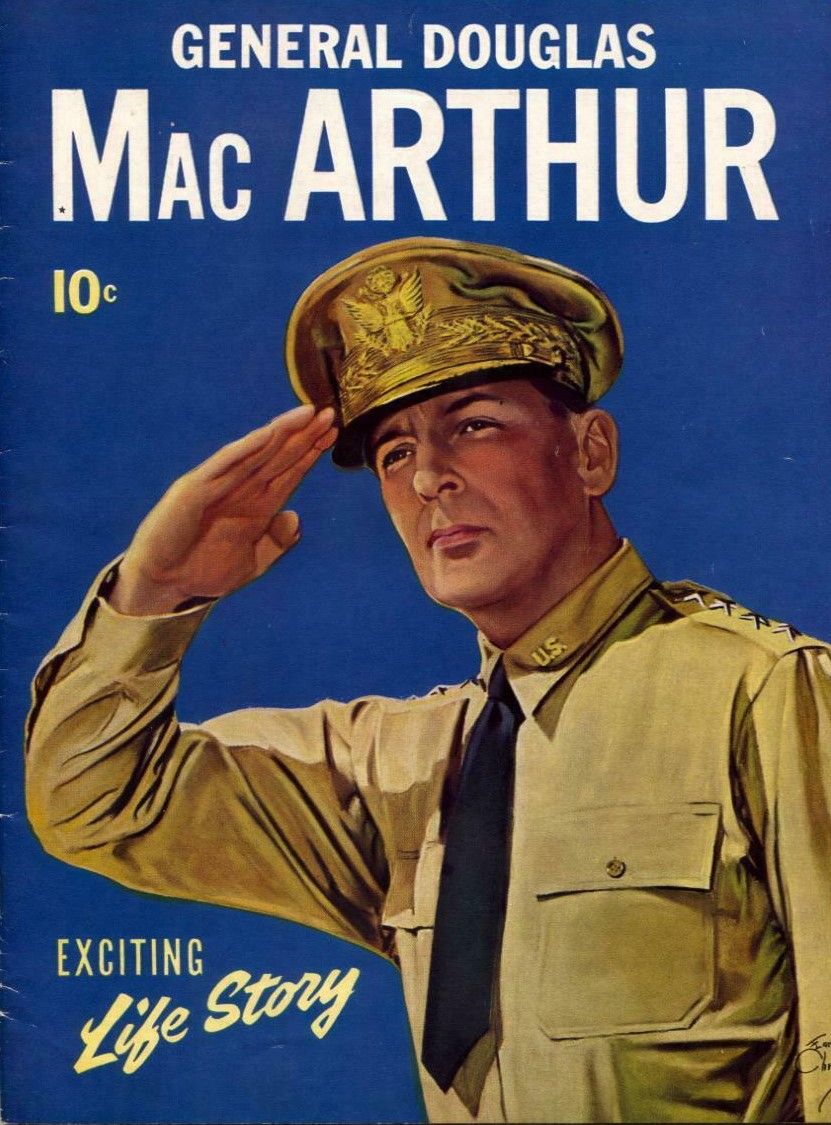LIFE STORY (Dell) magazine side cover  Douglas MacArthur   1942