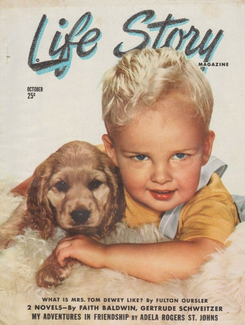 LIFE STORY (Dell) magazine side cover  October 1944