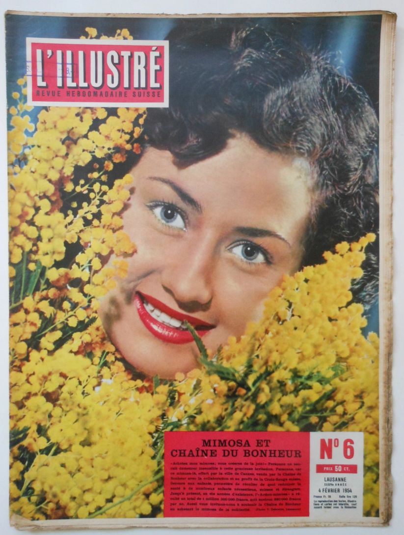 L ILLUSTRE (Swiss) magazine side cover Issue 6 4 February 1954