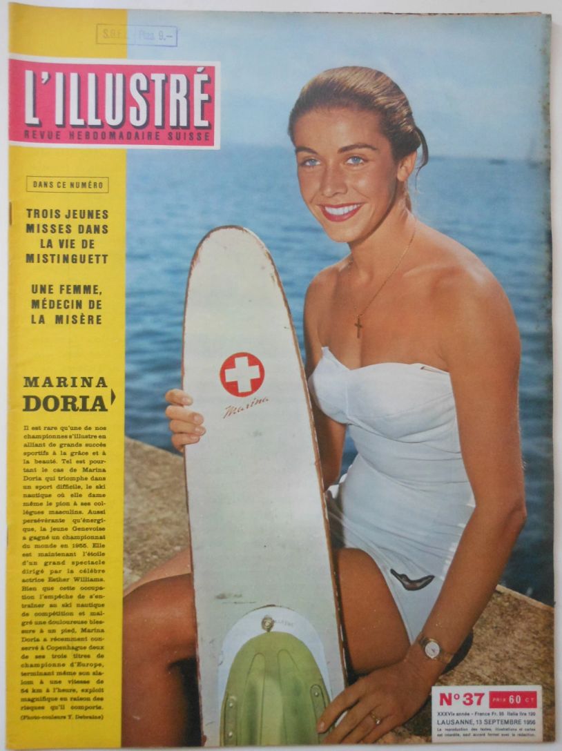 L ILLUSTRE (Swiss) magazine side cover Issue 37 13 September 1956