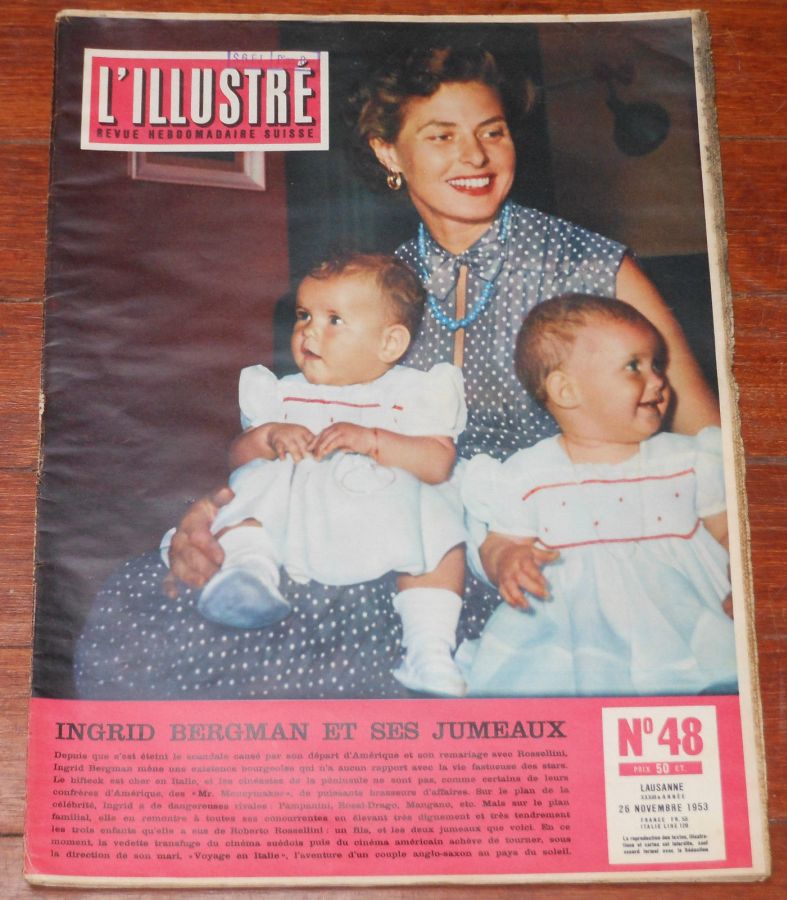 L ILLUSTRE (Swiss) magazine side cover Issue 48 26 November 1953