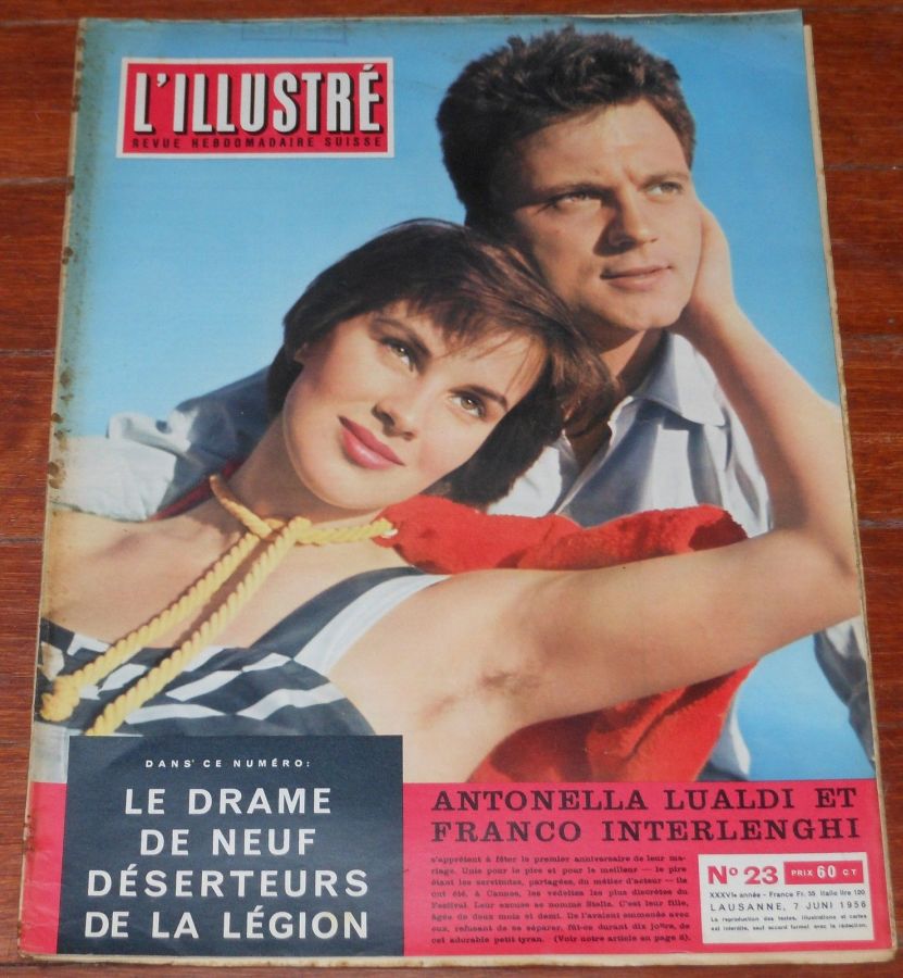 L ILLUSTRE (Swiss) magazine side cover Issue 23 7 June 1956